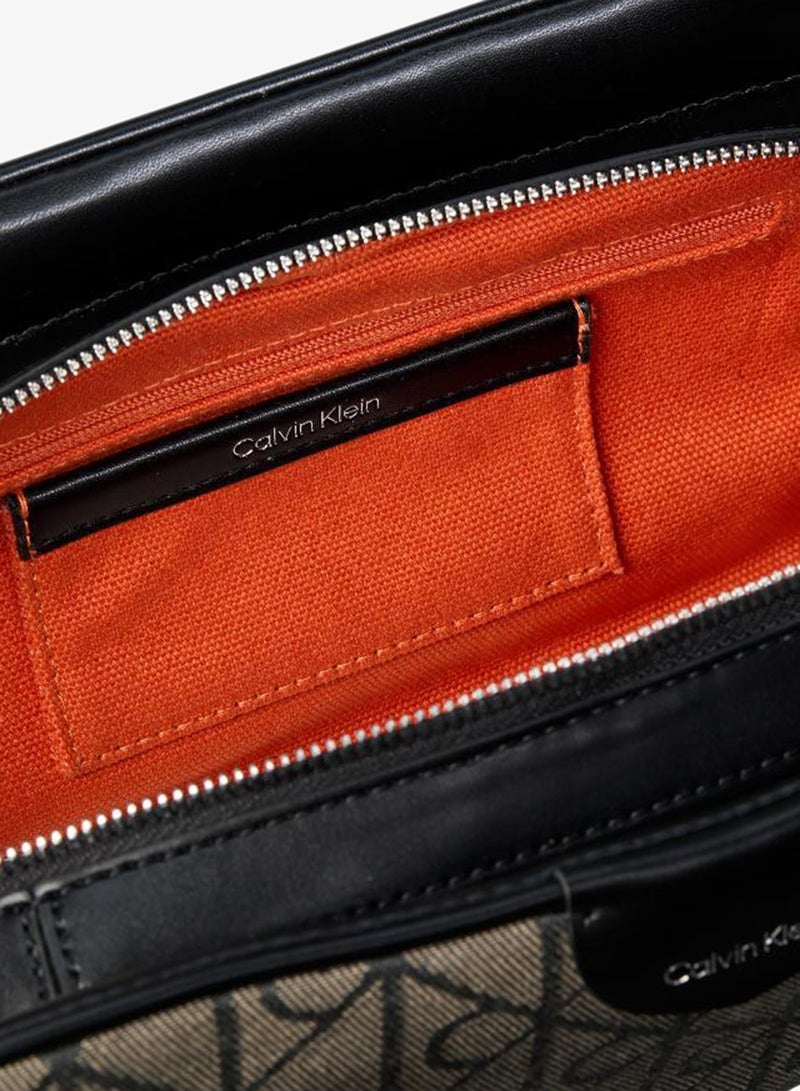 CALVIN KLEIN Emblem Jacquard East West Shoulder Bag - Image 4