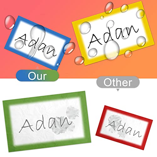 MFLABEL® Colorful Plain Name Tag Labels - 200 Stickers, 3.5 x 2.25 Inch, Colorful Border Name Tags for Office, Meetings, School, Home, Events, and Parties - Image 4