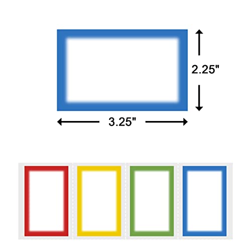 MFLABEL® Colorful Plain Name Tag Labels - 200 Stickers, 3.5 x 2.25 Inch, Colorful Border Name Tags for Office, Meetings, School, Home, Events, and Parties - Image 2