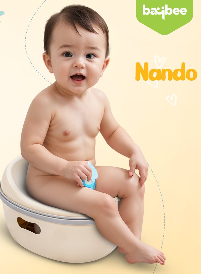 بيبي مقعد نونية الأطفال ناندو 3 في 1 من بايبي للأطفال، كرسي مقعد تدريب الأطفال على النونية مع واقي من الرذاذ ومقعد للنونية للأطفال الصغار مقعد المرحاض الغربي للأطفال من عمر 0 ​​إلى 5 سنوات صبي فتاة بيج - Image 4