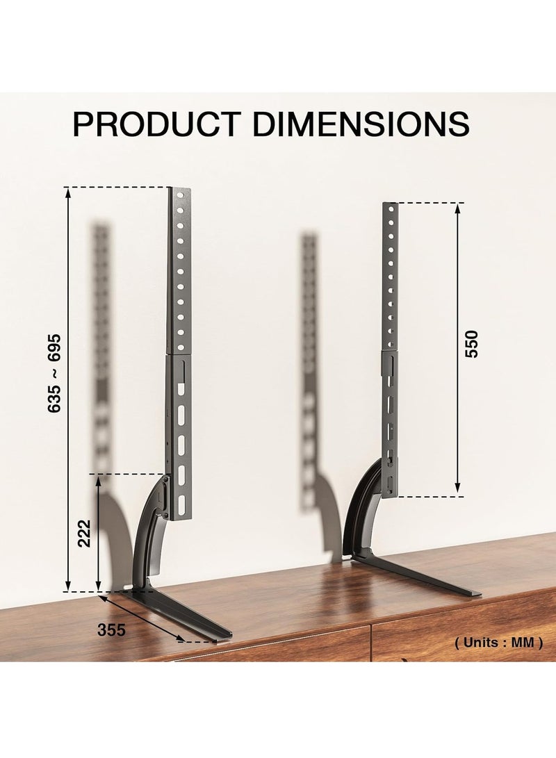 JAJEEK Universal TV Stand Legs for 20–65 Inch LCD & LED TVs – Heavy-Duty Tabletop Pedestal Base with Adjustable Height – Fits VESA up to 800x500mm – Max Load 40KG – Stable Replacement Stand Ideal for Home, Office, or Commercial Use - Image 2