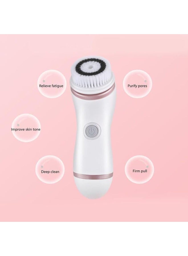 Rechargeable Rotating Facial Cleansing Brush Set with 4 Heads - Image 5