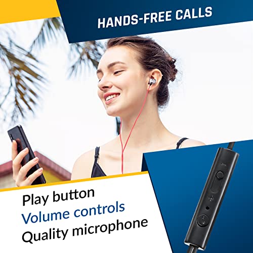 KLIM Fusion Earbuds with Microphone + Long-Lasting Wired Ear Buds + 5 Years Warranty - Innovative: in-Ear with Memory Foam + Earphones with Mic and 3.5 mm Jack - Black - Image 3