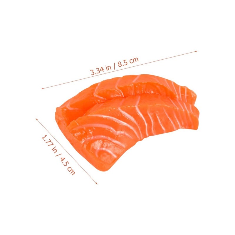6 Realistic Miniature Sushi Salmon Model Fake Fish Decor For Restaurant Scene Photography Props - Image 3
