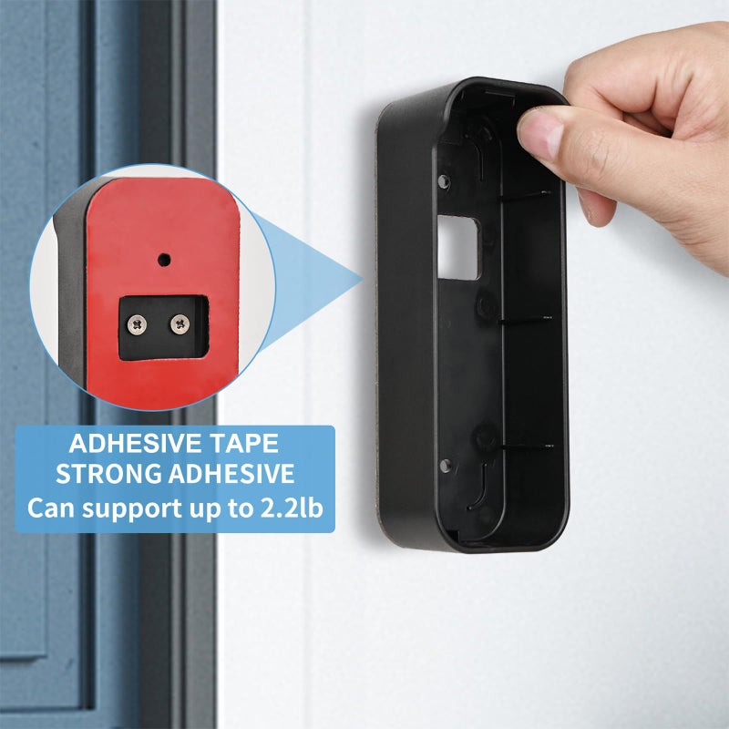ALERTCAM Adhesive Door Mount Compatible with Blink Video Doorbell (2021-1st Gen), No-Drill Mounting Bracket, Not for Blink Video Doorbell (2025-2nd Gen), Accessories for Your Security System - Black - Image 3