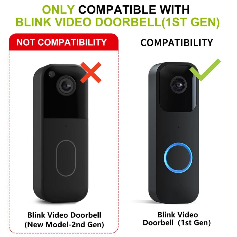 ALERTCAM Adhesive Door Mount Compatible with Blink Video Doorbell (2021-1st Gen), No-Drill Mounting Bracket, Not for Blink Video Doorbell (2025-2nd Gen), Accessories for Your Security System - Black - Image 2