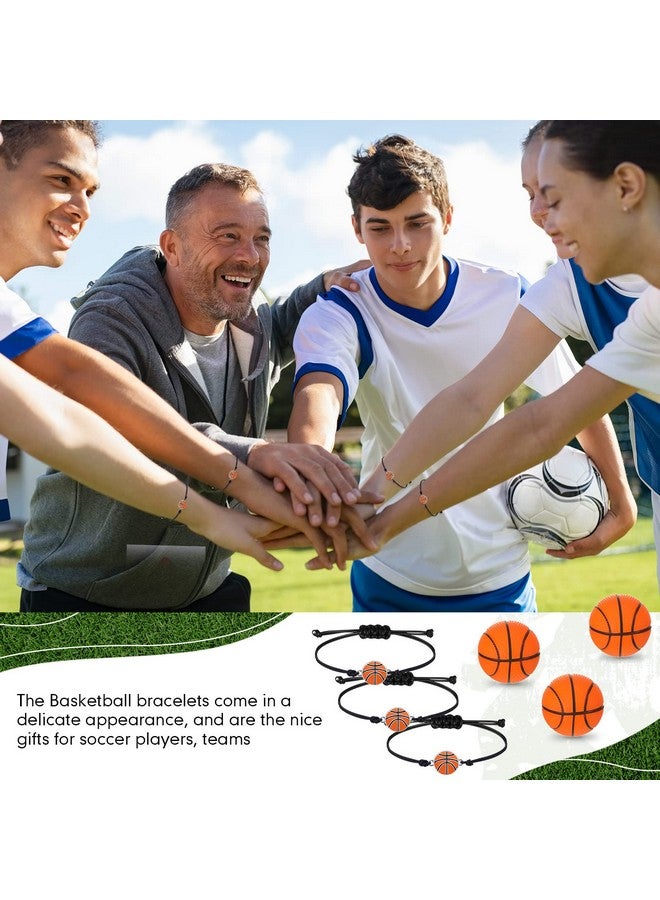 Romooa 48 Pieces Basketball Party Favor Sports Birthday Supplies Set 24 Inspirational Basketball Bracelets 24 Mini Basketball Foam Stress Ball for Sports Theme Birthday Party Team Gifts - Image 5