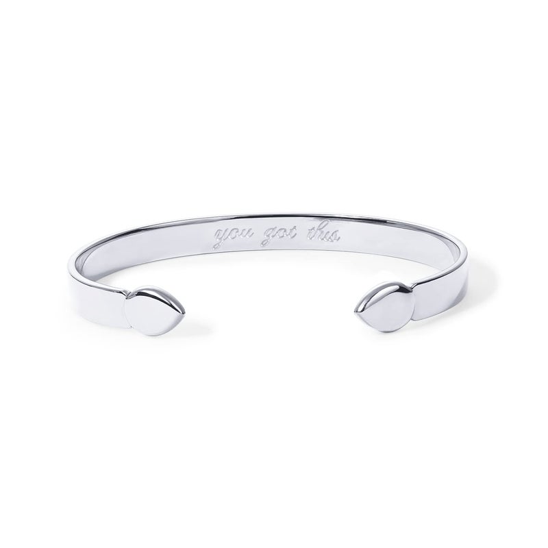 PAVOI Stainless Steel Bangle Bracelets for Women | You Got This Inspirational Engraved Adjustable Mantra Cuff Bangle | Personalized Gift for Her Mom Sister | Birthday Gifts for Women - Image 1