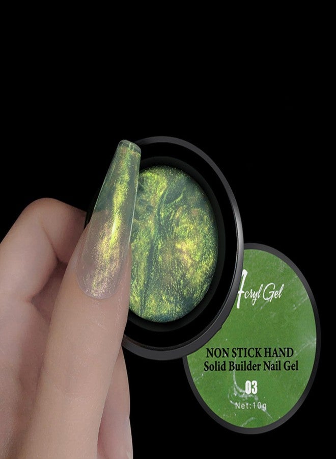 Yimart Aurora Non-Sticky Hard Gel Sculpting Gel,Solid Builder Gel for Nails,YIMART Mermaid Pearl 3D Gel Nail Art Building Carving Modeling Gel Nail Soak Off UV LED Nail Art Salon Home DIY (3, 0.36 fl.oz) - Image 1