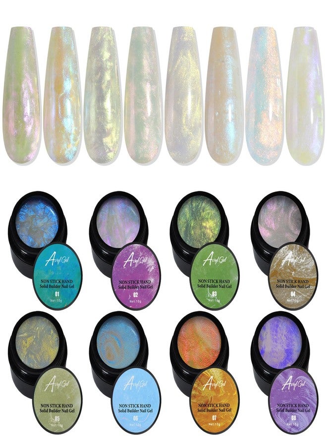 Yimart Aurora Non-Sticky Hard Gel Sculpting Gel,Solid Builder Gel for Nails,YIMART Mermaid Pearl 3D Gel Nail Art Building Carving Modeling Gel Nail Soak Off UV LED Nail Art Salon Home DIY (3, 0.36 fl.oz) - Image 4