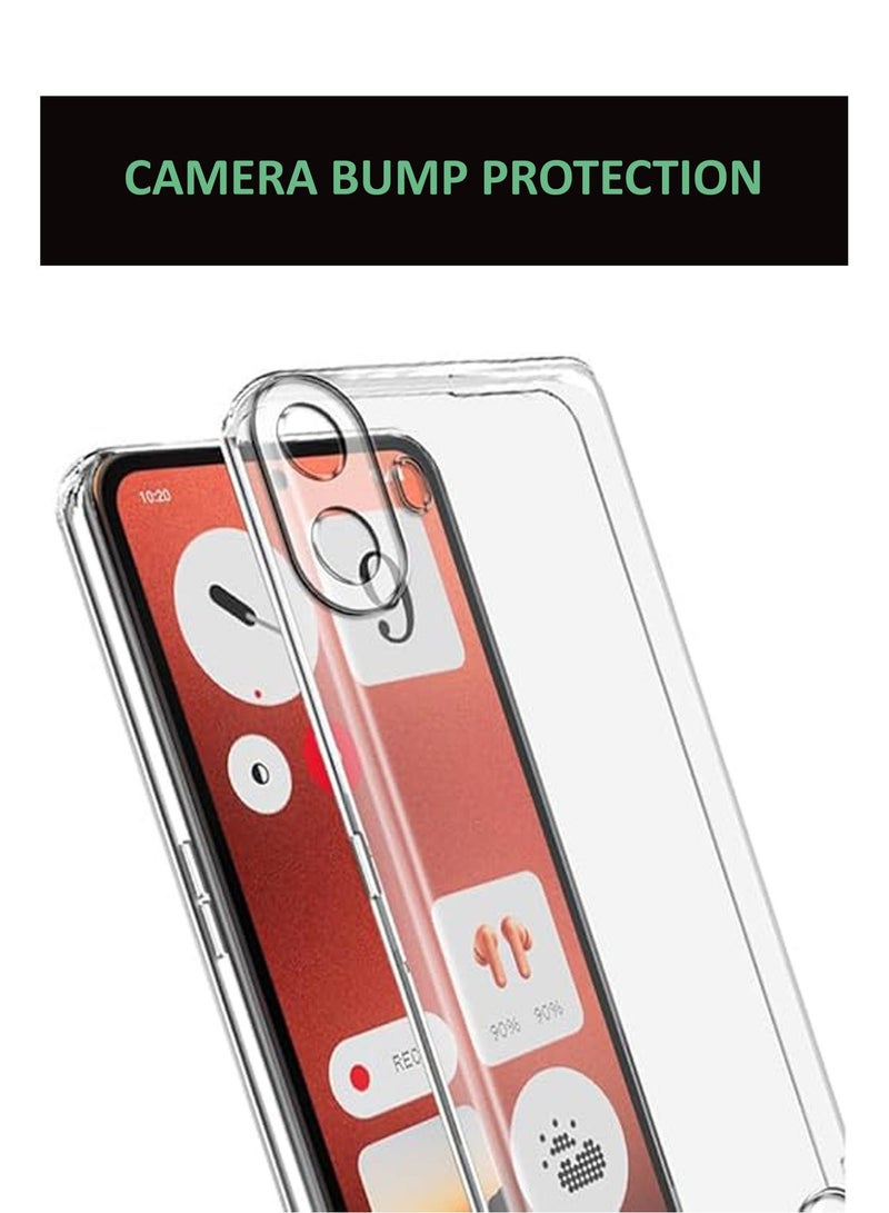 GMATE For Nothing CMF Phone 1 - Soft Flexible Transparent Silicone Protective Back Case Cover-Transparent - Image 4