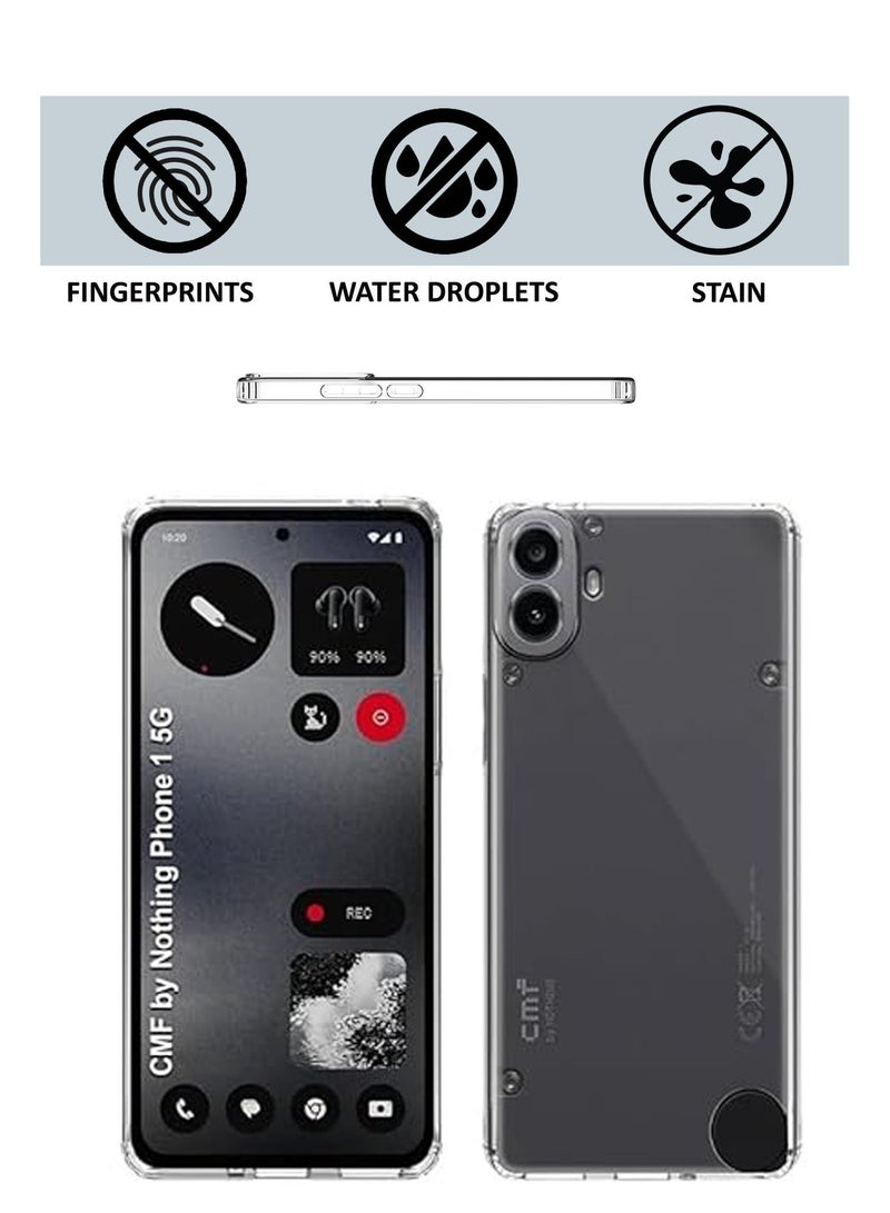 GMATE For Nothing CMF Phone 1 - Soft Flexible Transparent Silicone Protective Back Case Cover-Transparent - Image 2