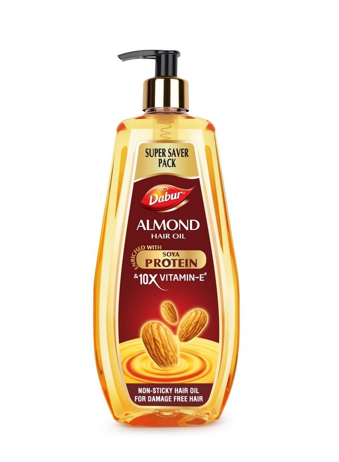 دابر زيت شعر دابر اللوز - 650 مل | يوفر حماية من التلف | تركيبة غير لزجة | للتحكم في تساقط الشعر وشعر لامع | زيت شعر خفيف باللوز وبروتين الكيراتين وبروتين الصويا وفيتامين إي 10 مرات - Image 1