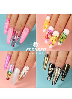 Excefore Nail Art Decoration Kit 12 Colors of Rhinestones Nail Art Fruit Slices Chunky Glitter Nail Sequins Laser Star Holographic Sparky Mixed Heart Nail Decorations  - Image 5