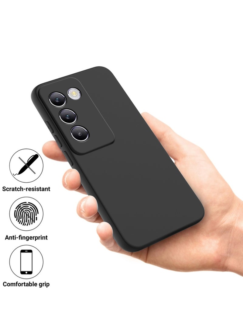Wtech vivo V40 SE Premium Liquid Silicone Case Cover - Black - Image 2