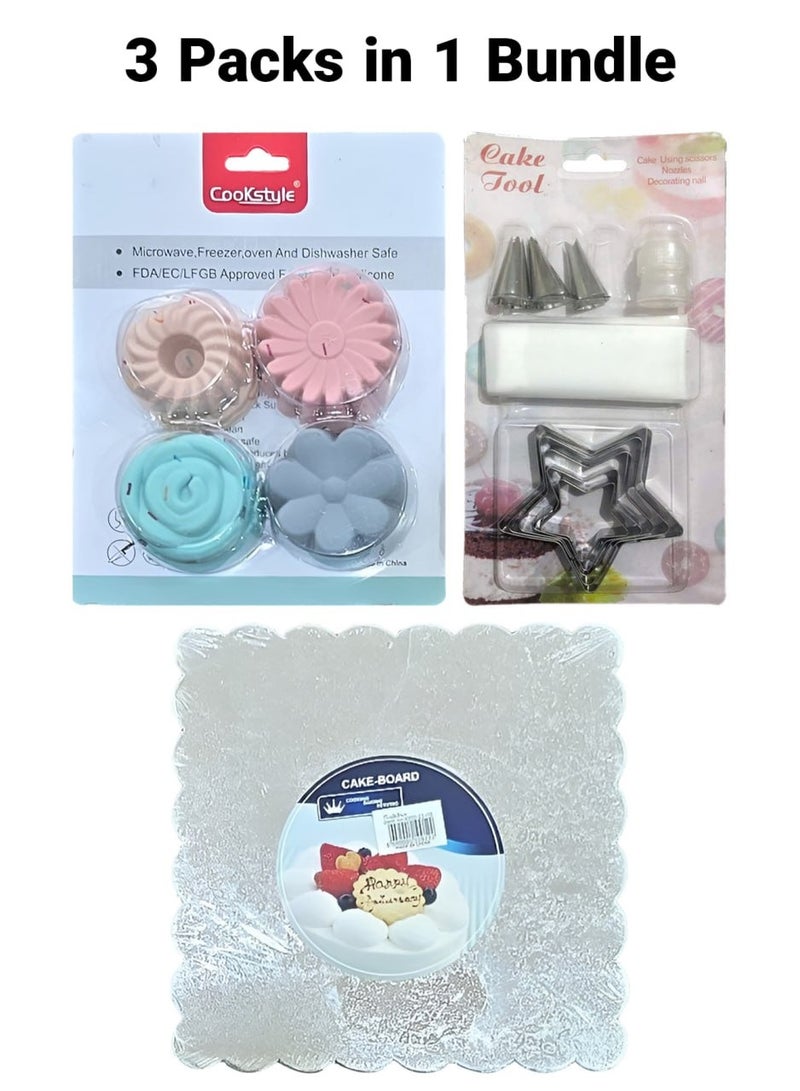 CATANES All-in-One Cake Decorating Bundle Molds Tools and Cake Board - Image 1
