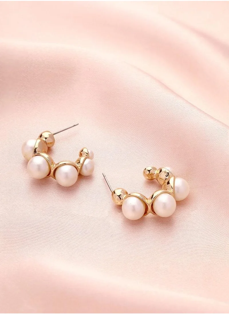 برياسي Plated Contemporary Hoop Earrings