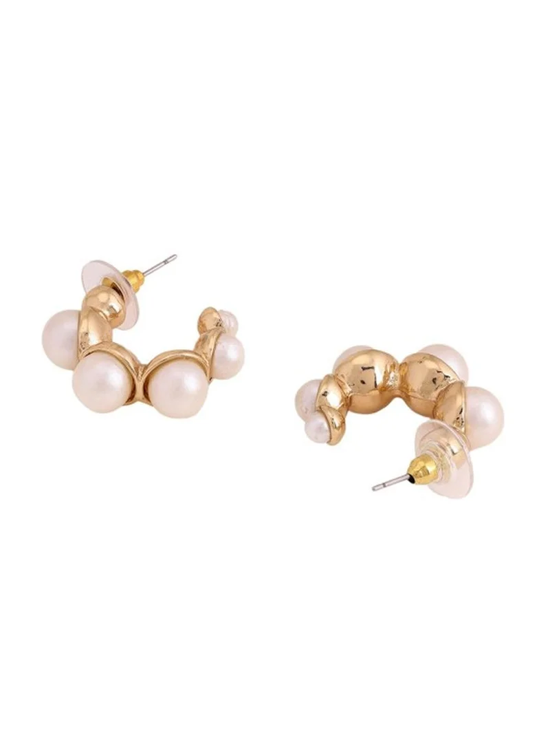 Priyaasi Plated Contemporary Hoop Earrings