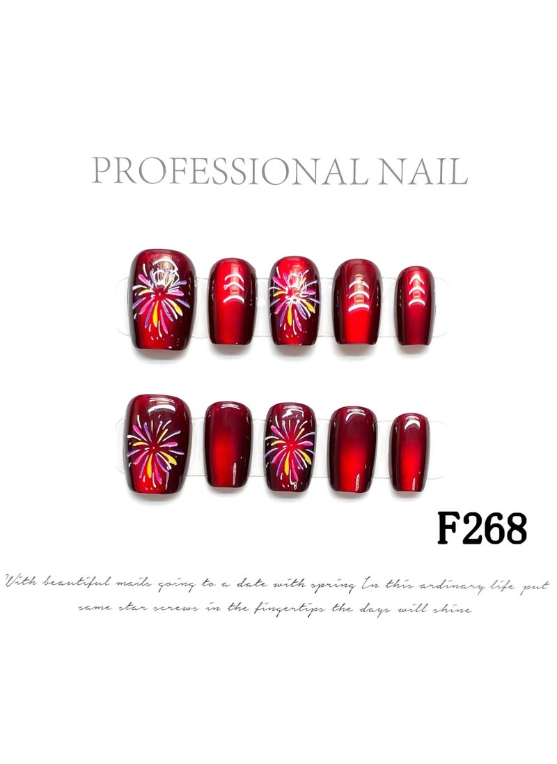 Binzo Beauty - Binzo Beauty Handmade Press On Nails, 10pcs, Nails Art , Acrylic Nails, False Nails, Luxury Collection, Luxury Nails Arts, New Accessories， Wedding Nails，Party Nails. - Image 1