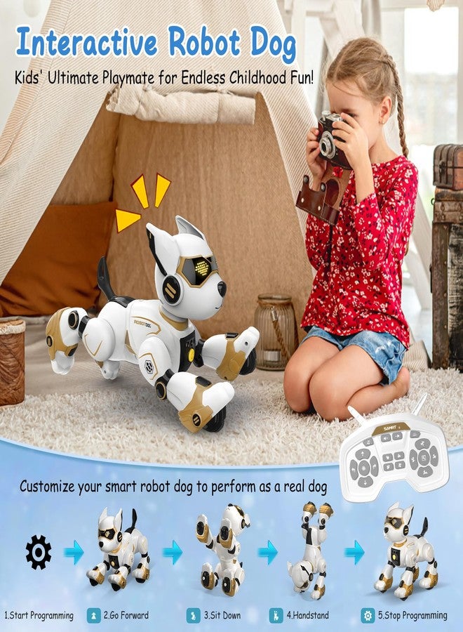 HBUDS Robot Dog Toys for Kids, Remote Control Dog Robot, Voice & Touch Control, Programmable Interactive Robotic Puppy Toy, Sing, Dance, Rechargeable Robo Pet for Boys Girls Ideas - Image 3