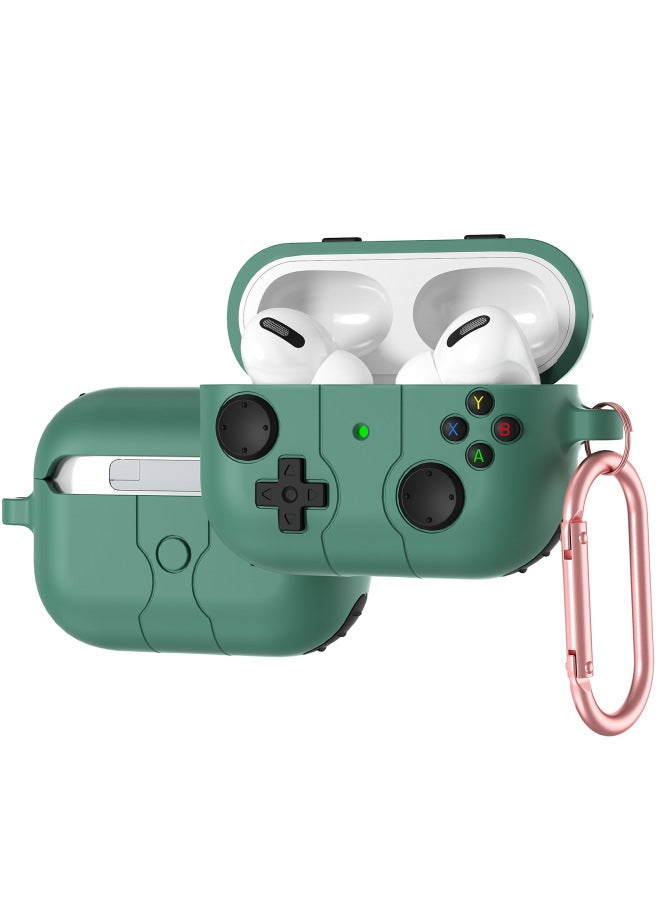 Suitable For Airpods Earphone Case Silicone Cute Apple 4 Generation Bluetooth Earphone Case Airpodspro2 Protective Case-Color:Pine Forest Green-Model:airpords Pro/pro2 - Image 1