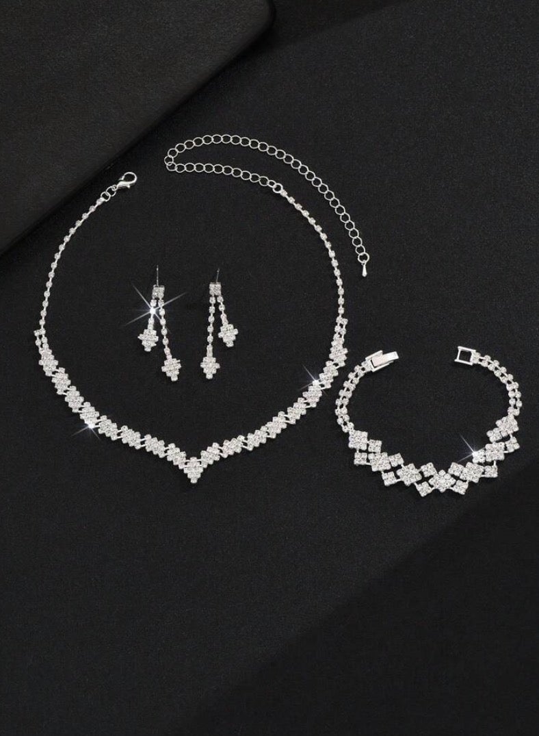JewelryPalace Amazing Trendy Women's Zirconia Necklace And Earrings And Bracelet  Jewellery Set - Image 5