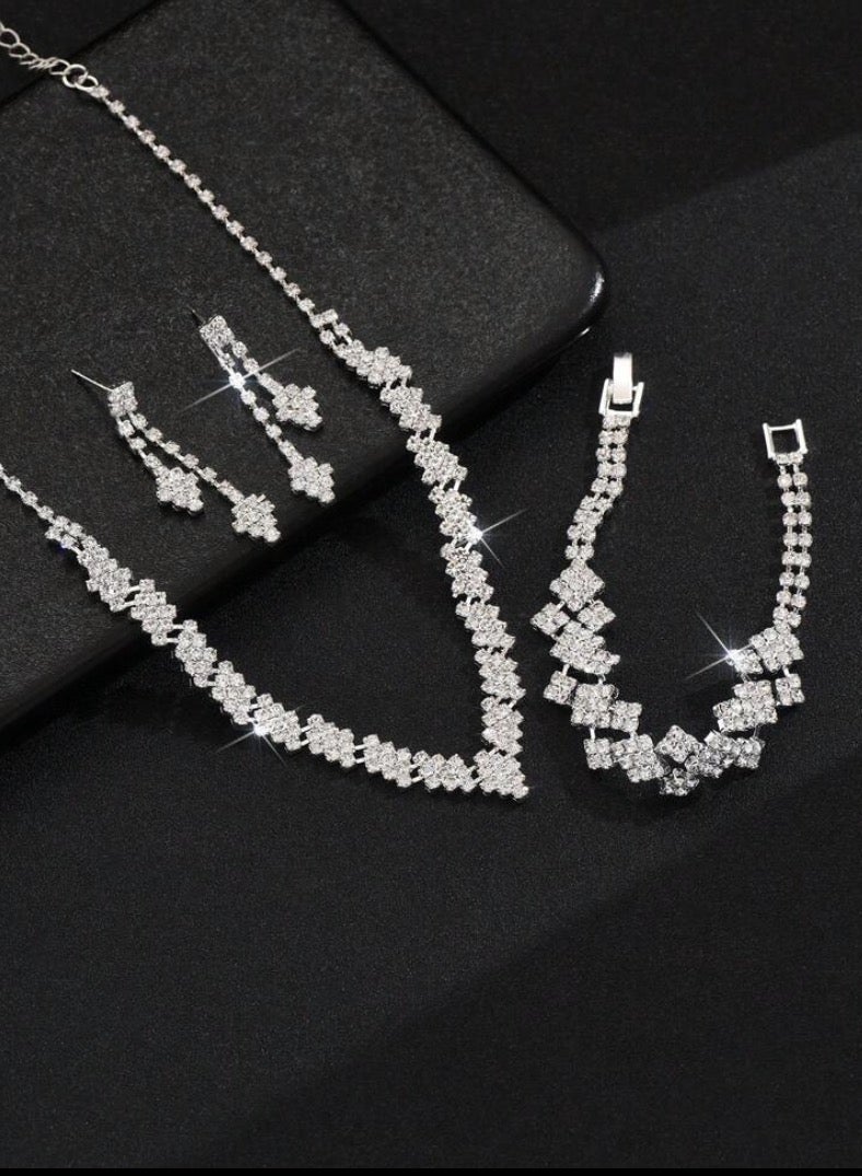 JewelryPalace Amazing Trendy Women's Zirconia Necklace And Earrings And Bracelet  Jewellery Set - Image 4