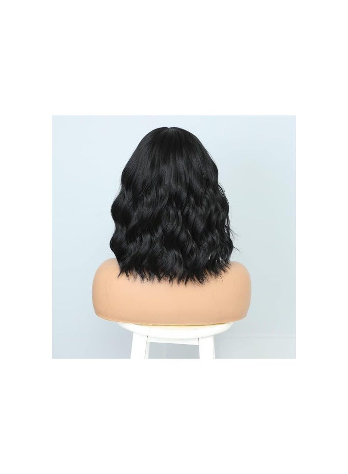 Generic Synthetic Hair Wig Short, Wavy, Black Thermal Fiber Hair - Image 2