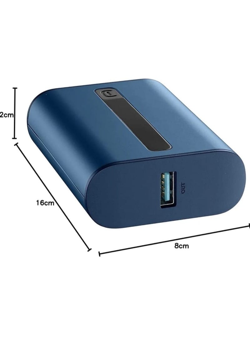 Cellularline Portable Chargers, Extra Compact Portable Charger 10000 Mha - USB-C Power Delivery 20 W for iPhone - 18 W Adaptive USB Port  - Blue - Image 3