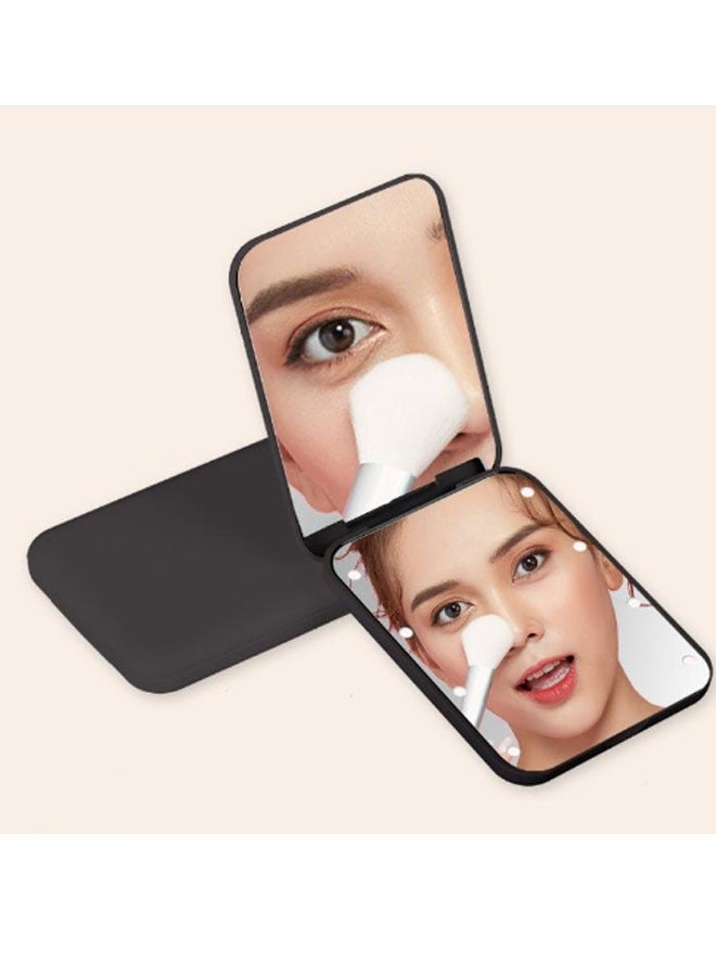 LED Folding Makeup Mirror Black - Image 2