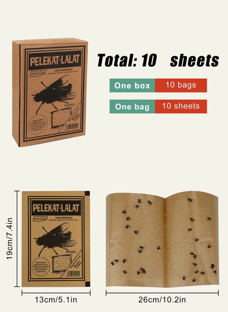 URbazaar 20 Pcs Fly sticker Sticky Traps for Indoor or Outdoor Use, Flying Insects Catcher Such as Fruit Fly, Aphids, Whiteflies, Leafminers, Mosquitos, Fungus Gnats - Image 2