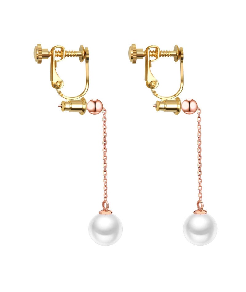 Zbdroxygen 8Pcs Clip On Converter for Earrings, Earcuffs, Earring Hooks, No Ear Hole Earrings Solution, Screw Type Adjustable Ear Clips, Lock Button Design for Fit, Compatible with Various Earring Styles - Image 5