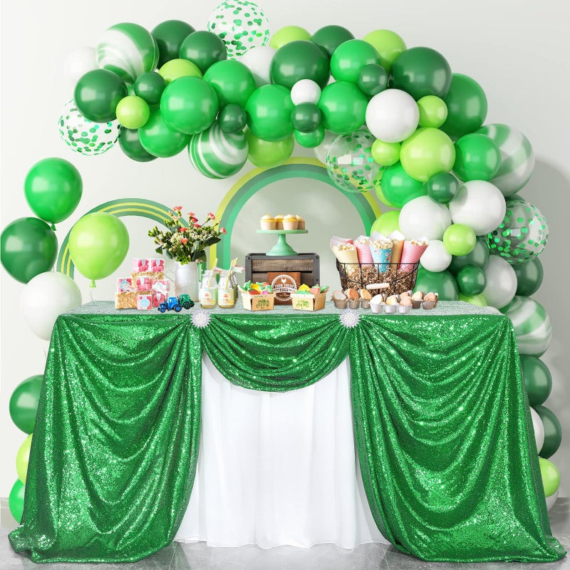 BCOOL Sequin Table Cloth Glitter Tablecloth Christmas Decoration Sparkly Table Fabric 50x80 Inch Rectangular Spring Linens for St Patricks Day Party Overlays
