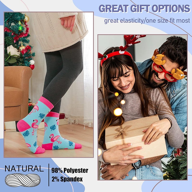 ANTSANG Fuzzy Socks for Women, Fluffy Warm Soft Slipper Socks for Winter & Home, Ideal for Teen Girls - Image 5