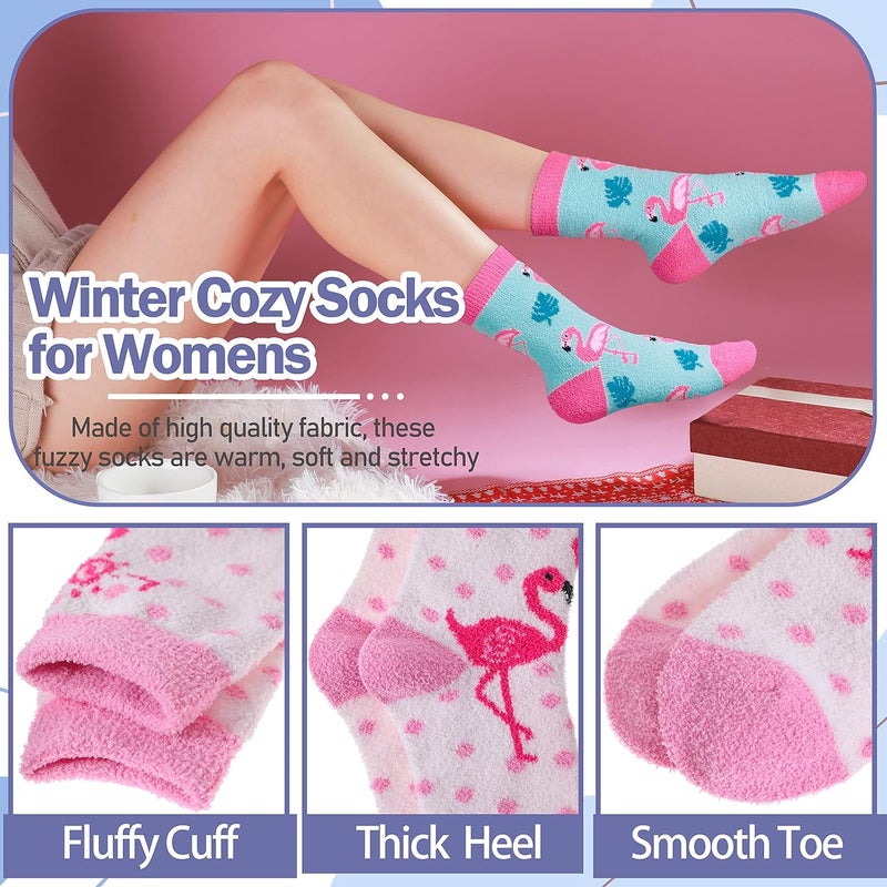 ANTSANG Fuzzy Socks for Women, Fluffy Warm Soft Slipper Socks for Winter & Home, Ideal for Teen Girls - Image 4
