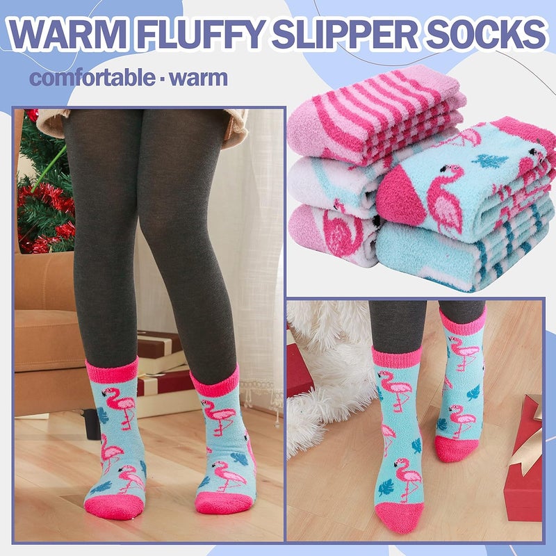 ANTSANG Fuzzy Socks for Women, Fluffy Warm Soft Slipper Socks for Winter & Home, Ideal for Teen Girls - Image 3