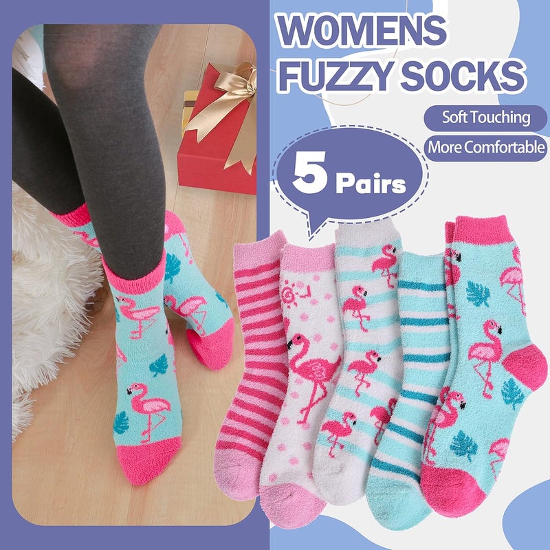 ANTSANG Fuzzy Socks for Women, Fluffy Warm Soft Slipper Socks for Winter & Home, Ideal for Teen Girls - Image 2