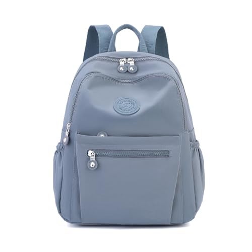 Tanweibago Mini Nylon Women Backpacks,11L Small Ladies backpacks Casual Lightweight Women Shopping Travel Daypack (Light Blue) - Image 1