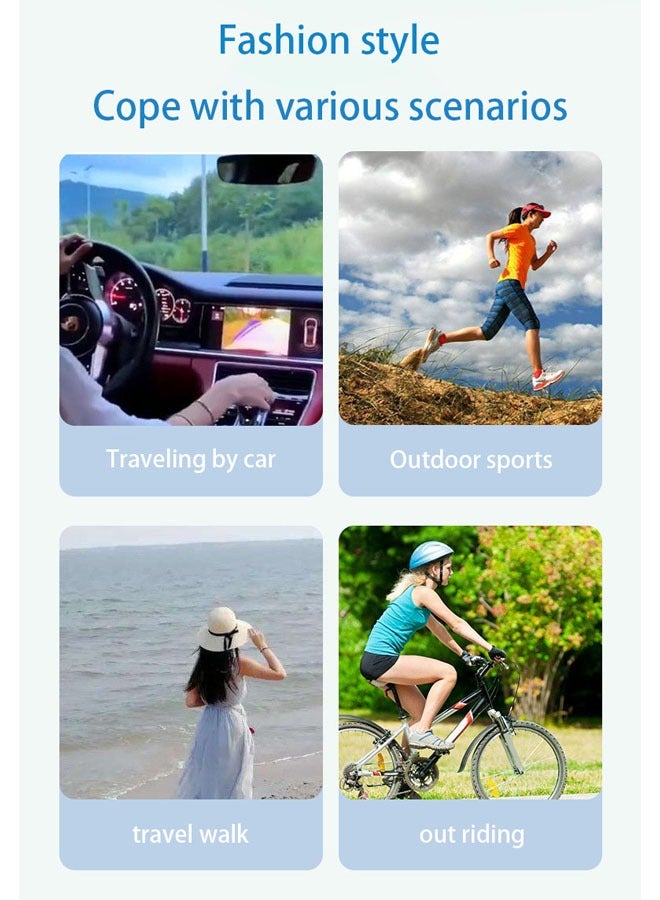 1 pair of summer long sun protection gloves, women's driving gloves, uv protection gloves, Blue - Image 4