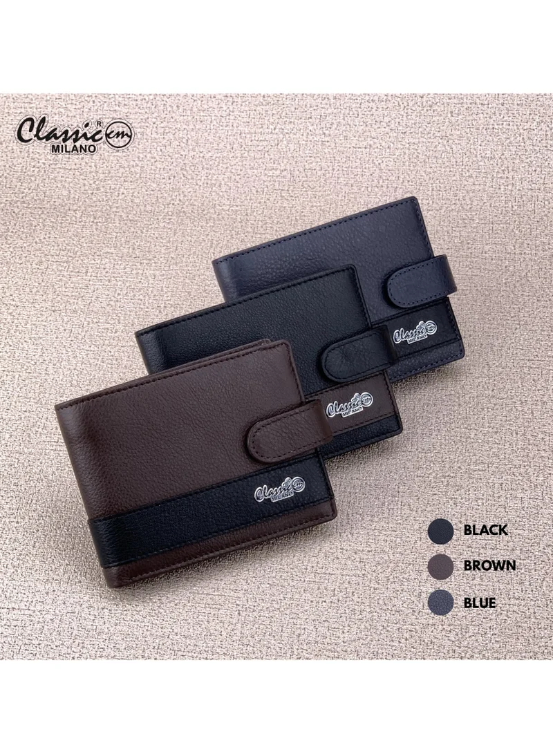 Classic Milano Black Brown (CNH-12) Classic Milano Genuine Leather Wallet for Men – Slim Bifold Men’s Wallet with RFID Blocking, Multiple Card Slots – Stylish Mens Purse Wallets Gift for Husband, Father for Men | Best Price UAE