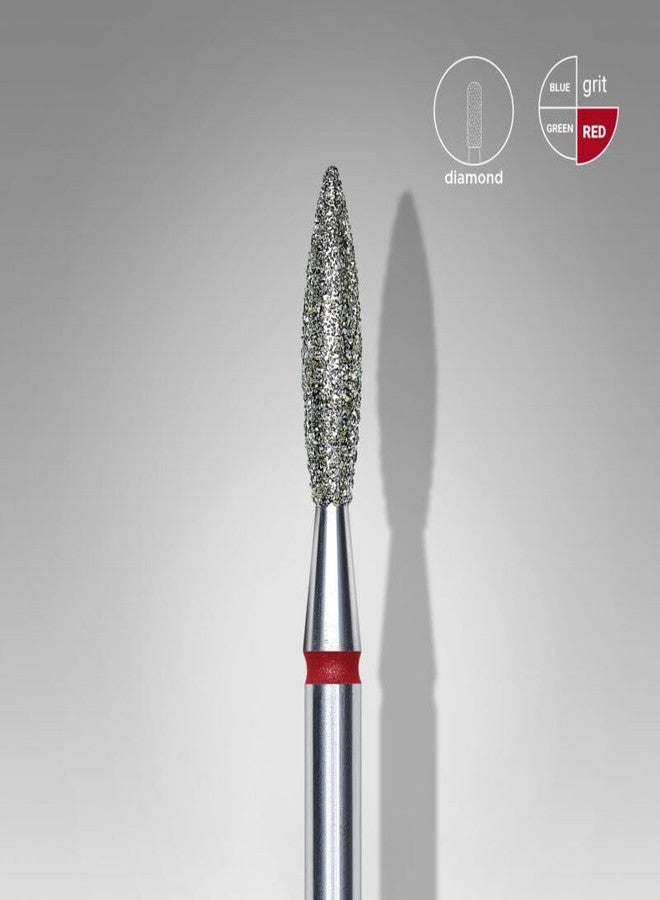 STALEKS PRO Diamond nail drill bit flame red EXPERT head diameter 2,3 mm/working part 10 mm - Image 3
