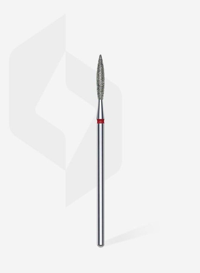 STALEKS PRO Diamond nail drill bit flame red EXPERT head diameter 2,3 mm/working part 10 mm - Image 1