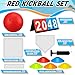 Poen 19 Pcs Sports Kickball Set Including 2 Pcs 10 Inch Playground Ball with Air Pump 5 Rubber Bases 10 Foul Marker Discs and a Flip Scoreboard for Adults Outdoor Backyard Game - Image 4