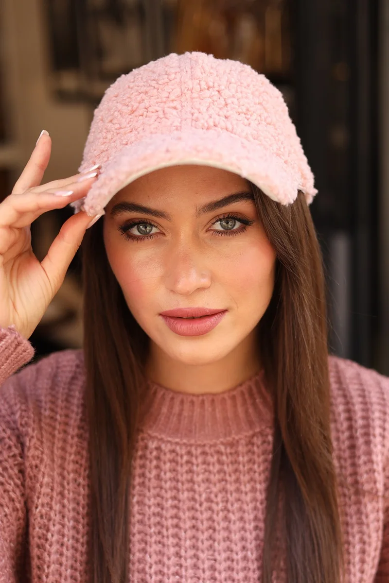 Remsa Mayo Remsa Swimwear Women Curly Plush Cap Hat Rkş-07 Powder