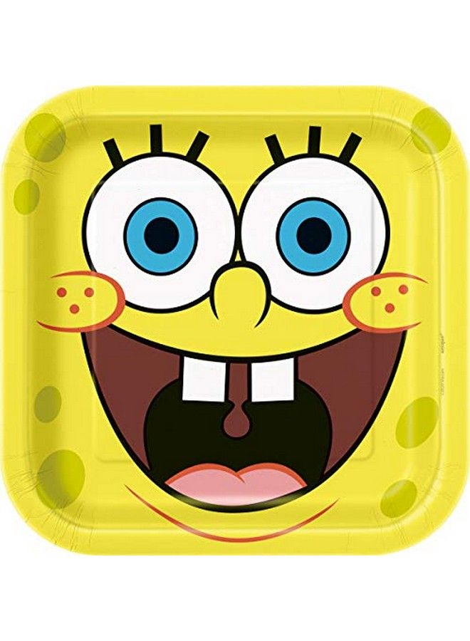 Unique Spongebob Squarepant Birthday Party Supplies Decoration Bundle Pack Includes Lunch Plates Lunch Napkins Table Cover Happy Birthday Banner Stickers (Bundle For 16) - Image 3