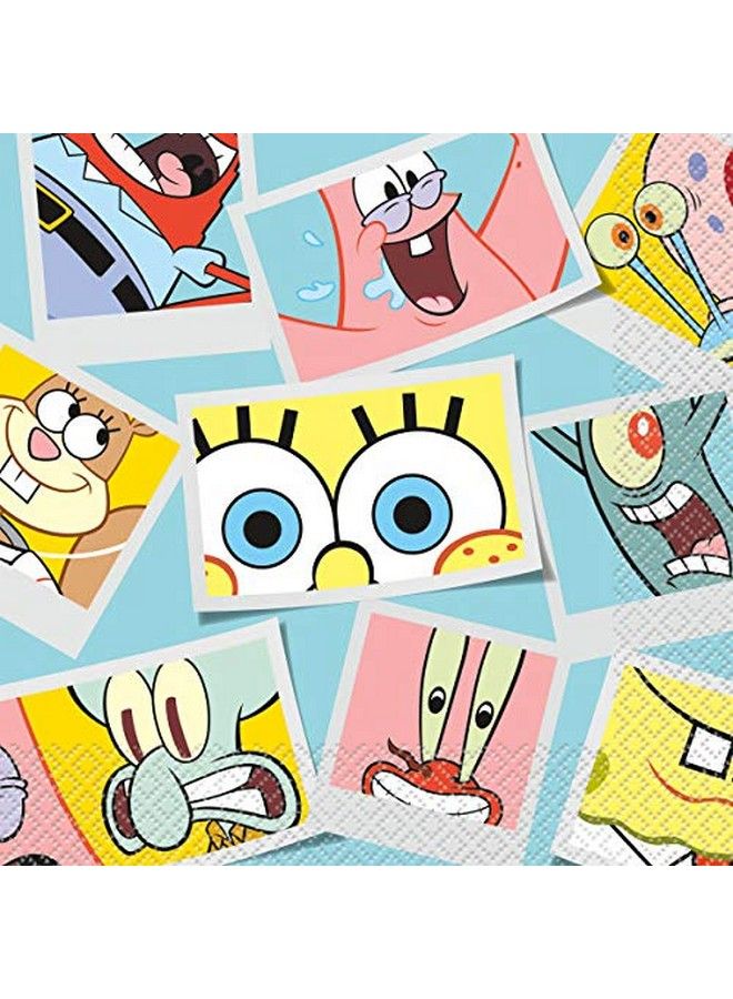 Unique Spongebob Squarepant Birthday Party Supplies Decoration Bundle Pack Includes Lunch Plates Lunch Napkins Table Cover Happy Birthday Banner Stickers (Bundle For 16) - Image 4