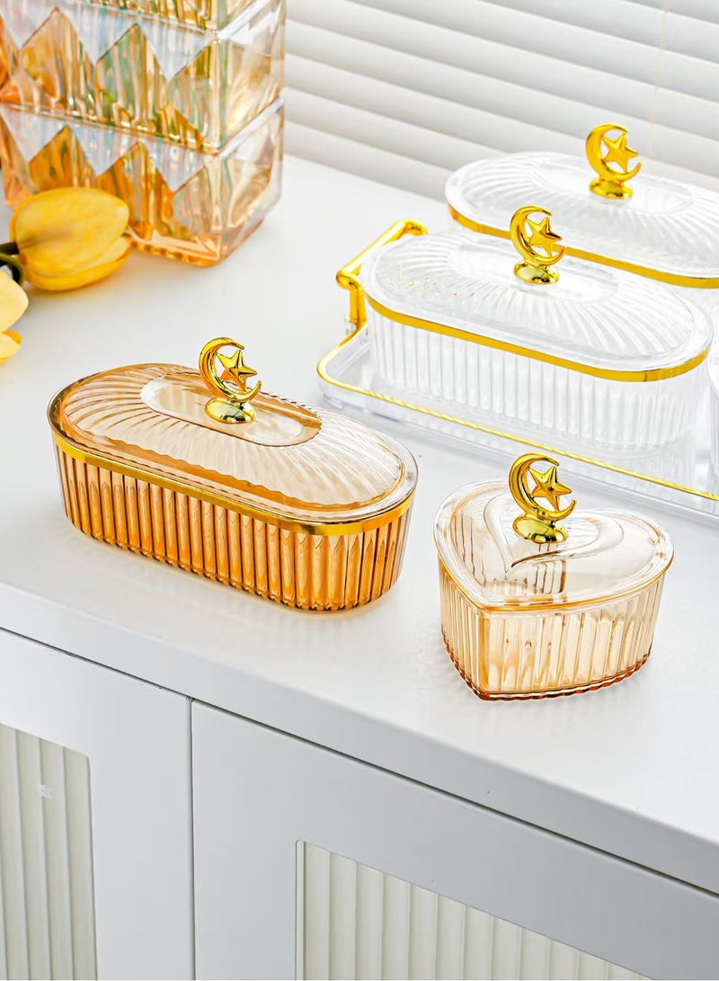 علبة فاكهة منزلية بلاستيكية شفافة بنوم بنه غرفة المعيشة طاولة القهوة وجبة خفيفة شوكة وجبة خفيفة والفاكهة علبة مجموعة ( م متوسطة الحجم ) - Image 4