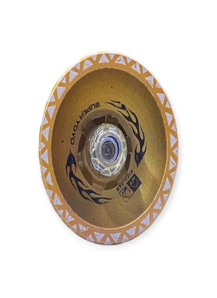 Generic Metal-Made Shining YoYo Spinner Toys for Kids with High Speed (yellow )  - Image 1