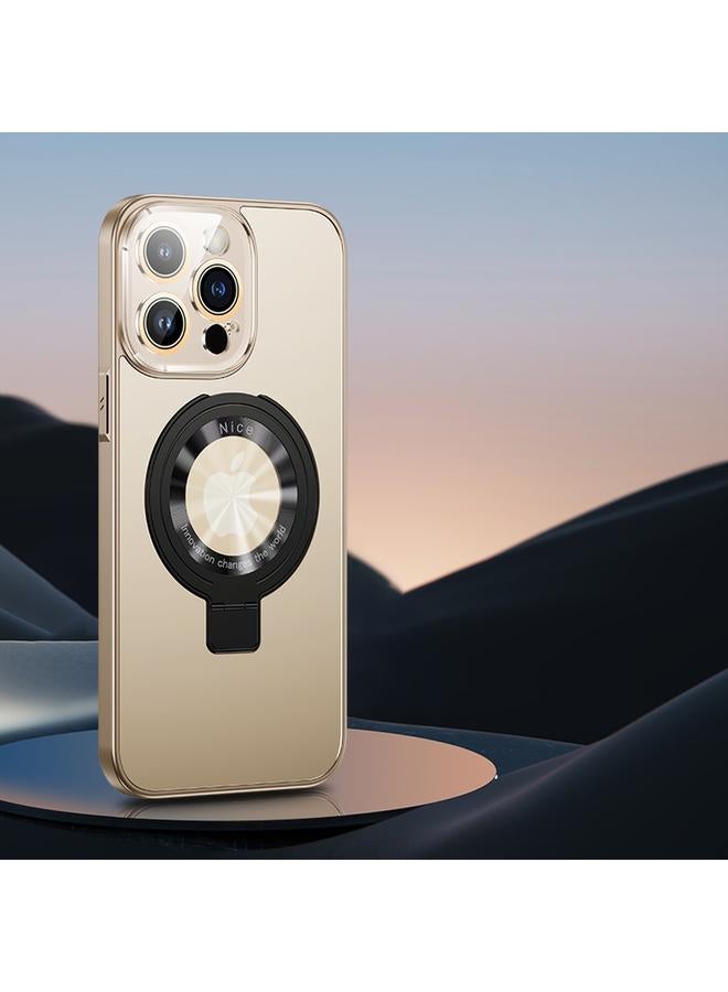 S-TOP Case For iPhone 14 Plus Metal Paint Frosted PC MagSafe Phone Case with Lens Film - Image 1