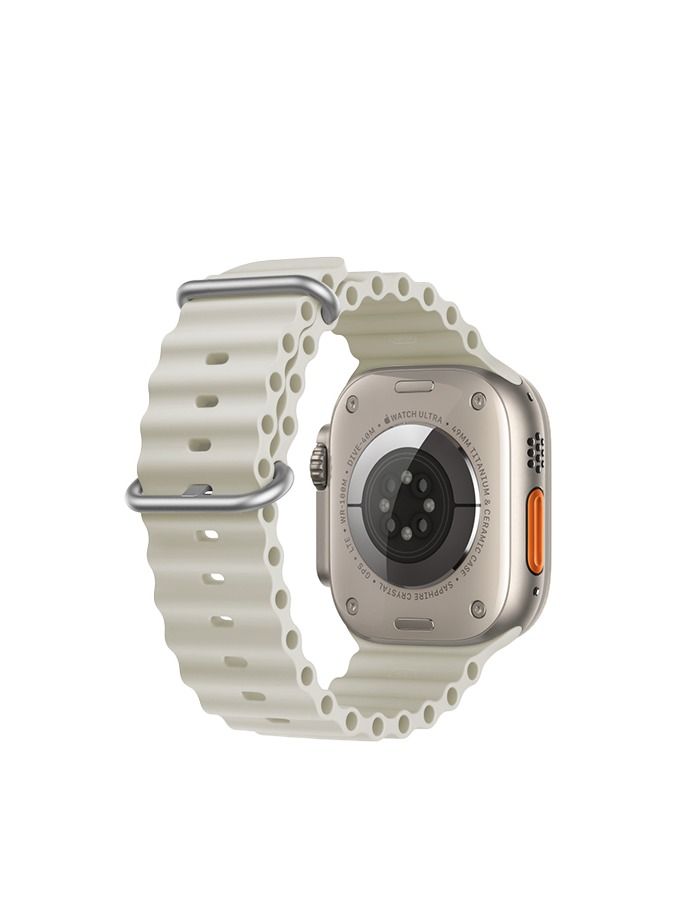 GULFLINK Adjustable Loop Sport Fluoroelastomer Breathable Watch Band for Apple Watch 38/40/41mm Starlight - Image 2